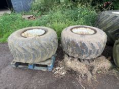 Flotation tyres & wheels - 600/55R22.5