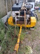 NO VAT Pedestrian roller on trailer, Kubota Engine