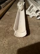 NO VAT 6 x New white half round guttering
