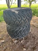 Pair Goodyear super terragrip tyres, 48x25-20 tread 70%