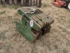 9 John Deere 50kg wafer weights