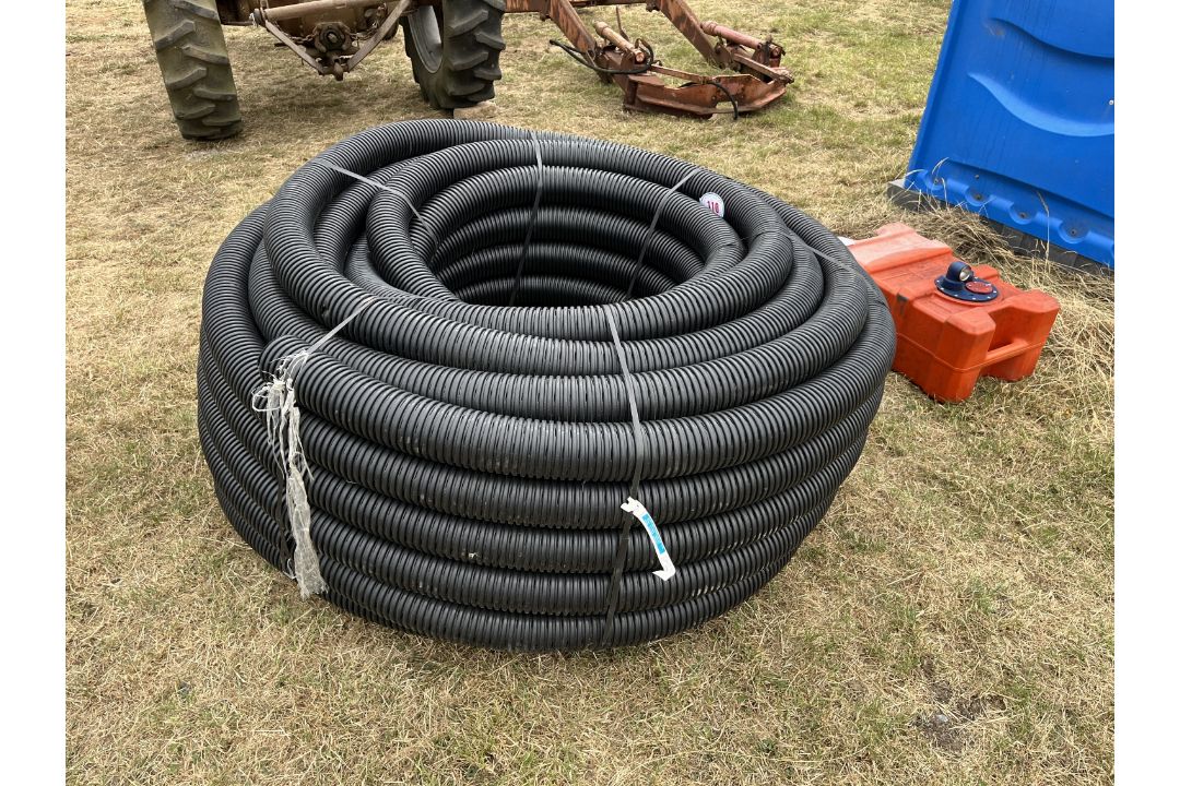 Roll of perforated drainage pipe - 100mm x 100m
