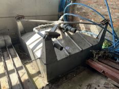 Stainless steel wet bin bottom, 6' x 6'