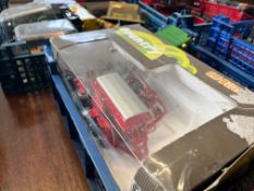 Box of farm toys