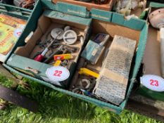 Box of tools, spark plugs etc