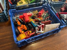 Box of farm toys