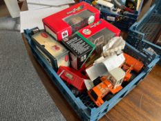 Box of Britains, Corgi etc farm toys