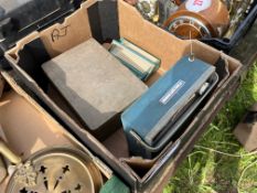 Box of vintage radios