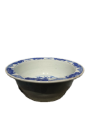 Large blue and white basin