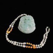 A jade pendant, the jade is clear and flawless, with good translucency and light transmission, and a