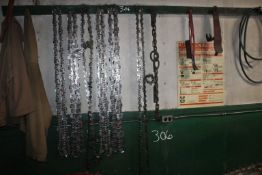 Lot of Chain, Saw Blades, & Bars