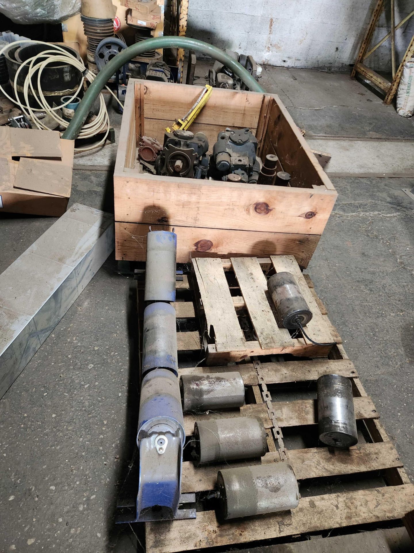 Complete Contents of Machine Parts Room w/ Racking: (32) sections 12 ...