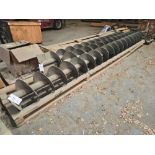 (3) Auger Screws in Various Lengths as Delivered on Pallet