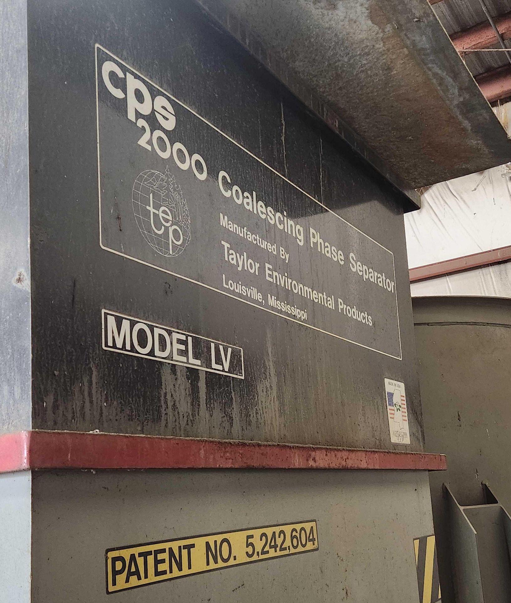 (1993) Taylor Environmental Products Low Volume Coalescent Phase Separator - Image 3 of 7