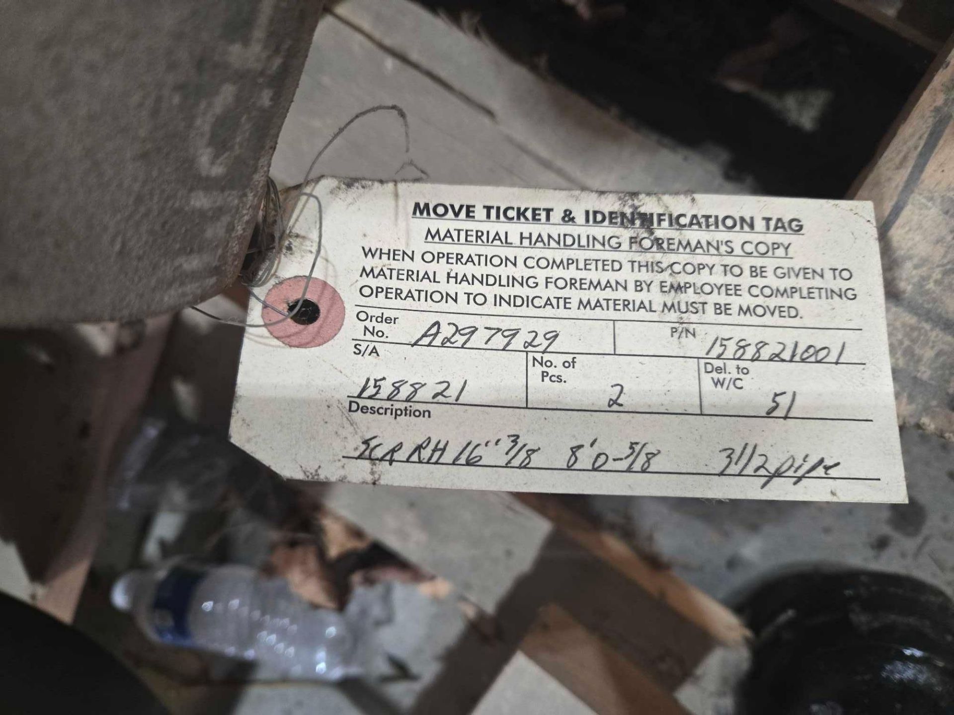 (2) 8 Foot Auger Screws as Delivered on Pallet - Image 3 of 3