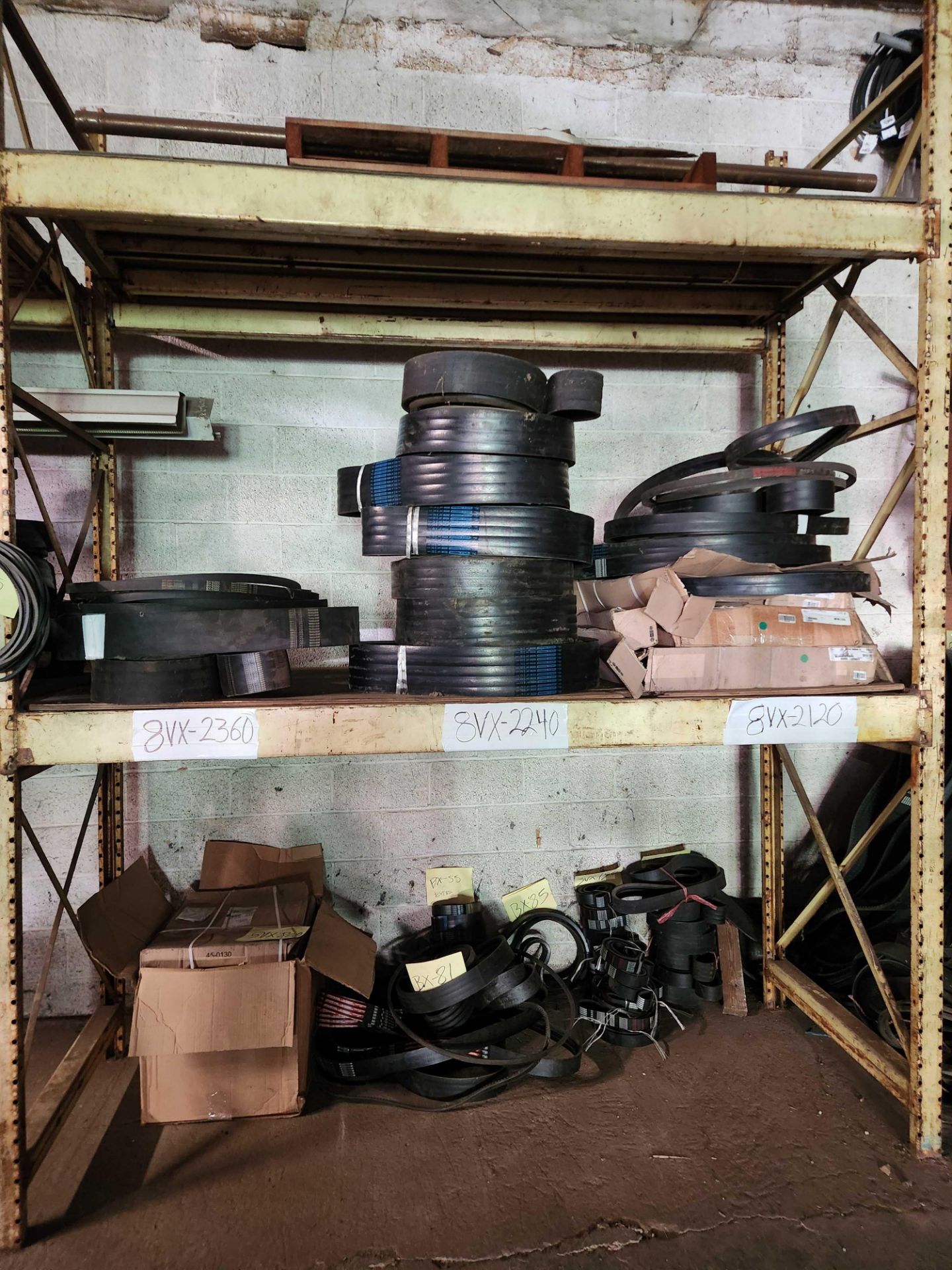 Complete Contents of Machine Parts Room w/ Racking: (32) sections 12 ...