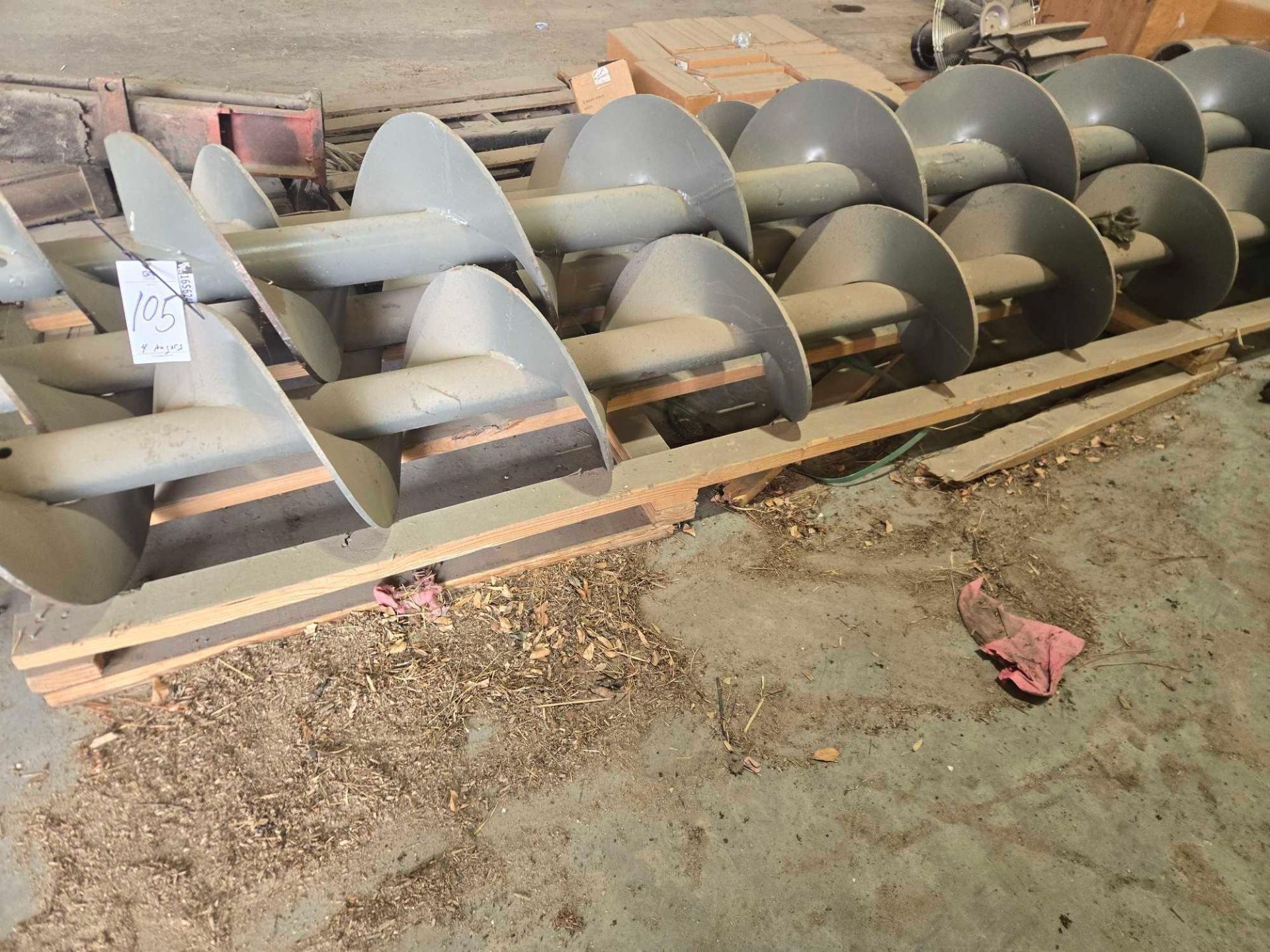 (4) 11.5 Foot Augers as Delivered on Pallet