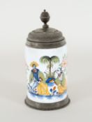 Fayence | Walzenkrug | Mitteldeutschland, um 1740