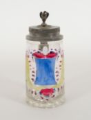 Glas | Andenkenkrug | Südböhmen/Österreich, um 1850