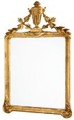 VERGOLDETER WANDSPIEGEL IM STIL LOUIS XVI