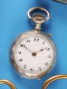 Sehr kleine silberne Damen-Taschenuhr