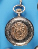 Hamada Watch Tulasilber-Taschenuhr mit Sprungdeckel
