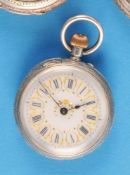 Alpenländische Silbertaschenuhr mit Schlüsselaufzug