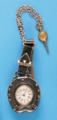 Tulasilber-Damen-Anhängeuhr in Hufeisenform