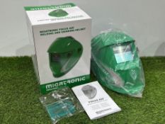Boxed & Unused Migatronic Focus ADF Welding & Grinding Helmet, With Manual and Replacement Lenses