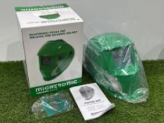 Boxed & Unused Migatronic Focus ADF Welding & Grinding Helmet, With Manual and Replacement Lenses