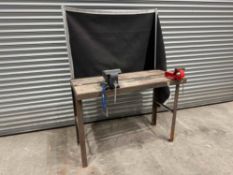 Single Tier Workbench W:1220 x D:580 x H:1680mm, With 2no. Bench Vices