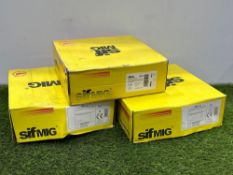 3no. Boxed & Unused Reels of SifMIG Welding Wire, To Include; 2no. SG2 Copper Coated Mild Steel