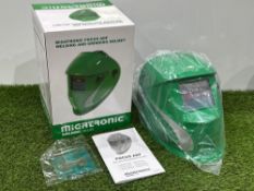 Boxed & Unused Migatronic Focus ADF Welding & Grinding Helmet, With Manual and Replacement Lenses