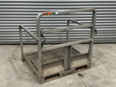 Galvanised Forklift Gas Bottle Cage, Approx. 1160mm h x 1150mm w x 930mm d