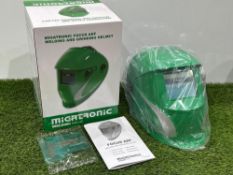 Boxed & Unused Migatronic Focus ADF Welding & Grinding Helmet, With Manual and Replacement Lenses