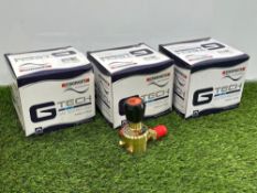 3no. Boxed & Unused G Tech Single Stage Acetylene Plugged Regulators