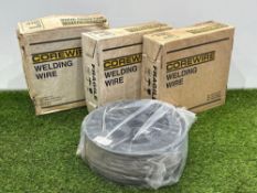 3no. Boxed & Unused Reels of Corewire Welding Wire, Sizes Vary