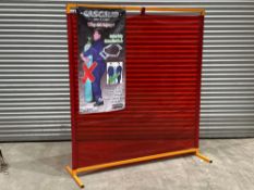 Freestanding Welding Screen, Approx. 2005mm h x 1830mm w x 615mm d