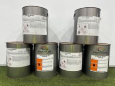 6no. Various Manor Coating Systems Hi Build Vinyl Semi Matt; 4.5 & 5L. Please Note: Individual