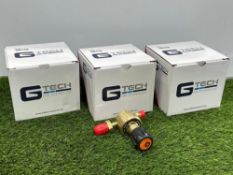 3no. Boxed & Unused G Tech Single Stage Propane Plugged Regulators