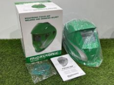 Boxed & Unused Migatronic Focus ADF Welding & Grinding Helmet, With Manual and Replacement Lenses