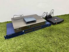 3no. Switches; Tp-Link LS105G, DFE-916Dx & Netgear GS724T & Zoom X6 ASDL Router