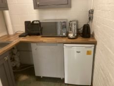 The Contents of the Kitchen Area Comprising: Bush Undercounter Fridge, Beko Under Counter