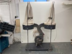 iTech DC002 Double Bag Mobile Dust Extraction Unit, 307L Capacity, 3 Phase Supply. Location: