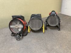 A Set of Three Fan Heaters. Location: Tunbridge Wells. There is NO loading assistance available.