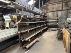 Large Quantity of Various Steel Stock to 2no. Racks, Lengths Up to 6m,Note: Collection must be