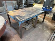 Steel Workbench, To Include; Sealey CV200XT Vice, Approx. 870mm h x 2010mm w x 1135mm d, Note: