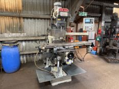 2022 Excel ETM 4VS Turret Milling Machine with DRO, 3-Phase, Note: No loading assistance will be