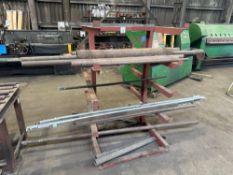 Steel Rack, To Include; Quantity of Scrap Metal Offcuts, Rack Approx. 1580mm h x 980mm w x 1210mm d,