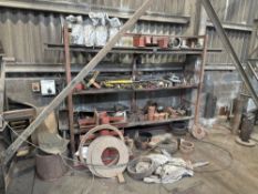 Steel Rack, To Include; Quantity of Scrap Steel Offcuts, Rack Approx. 1950mm h x 2440mm w x 510mm d,
